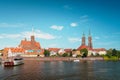 Panorama of Tumski Island in Wroclaw