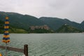 Panorama on the Turano lake, in Lazio, Italy