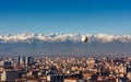Panorama of Turin, with the Alps in the backround, Turin, Italy