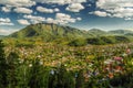 The panorama of the Turochak village Royalty Free Stock Photo