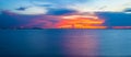 Panorama Twilight sky background. Colorful Sunset sky and cloud. Royalty Free Stock Photo