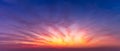 Panorama twilight sky and cloud nature background Royalty Free Stock Photo