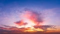 Panorama twilight sky with cloud on sunrise and sunset time Royalty Free Stock Photo