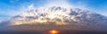 Panorama sky and sunrise or sunset scence cloudscape Royalty Free Stock Photo