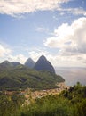 Panorama twin Pitons Soufriere St. Lucia