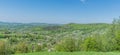 Panorama of the Ukrainian village in the mountains Royalty Free Stock Photo
