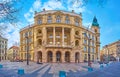 Panorama of University  Square Egyetem Ter, Budapest, Hungary Royalty Free Stock Photo