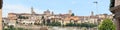 Panorama of upper city Citta Alta in Bergamo Royalty Free Stock Photo