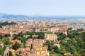 Panorama of upper city Citta Alta in Bergamo Royalty Free Stock Photo