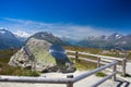 Panorama of the Upper Engadine from Muottas Muragl Royalty Free Stock Photo