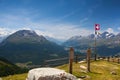 Panorama of the Upper Engadine from Muottas Muragl Royalty Free Stock Photo