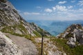 Panorama of the Upper Engadine from Muottas Muragl, Switzerland Royalty Free Stock Photo