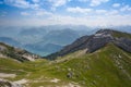 Panorama of the Upper Engadine from Muottas Muragl, Switzerland Royalty Free Stock Photo