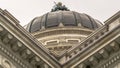 Panorama Utah State Capitol building and dome in Salt Lake City against bright cloudy sky Royalty Free Stock Photo