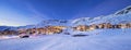 Panorama of Val Thorens by night Royalty Free Stock Photo