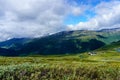 Panorama of a valey in the montains in Norway