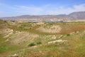 The panorama of valley of Ancient Panjekent , Tajikistan Royalty Free Stock Photo