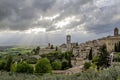 Panorama of the valley in Assisi, Italy