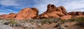 Panorama of Valley of the Fire State Park, Nevada Royalty Free Stock Photo