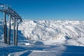 Panorama on the Valley from the top of Les BruyÃÂ¨res in les Menuires Royalty Free Stock Photo