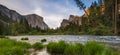 Panorama Valley View at Yosemite National Park Royalty Free Stock Photo