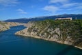 Panorama of Velebit mountains. Sveto Brdo, Vaganski vrh, Paklanica. Seline, Starigrad, Modric. Croatia. View from