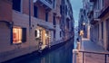 Panorama of Venice at night, Italy Royalty Free Stock Photo
