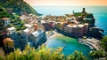 Panorama of Vernazza Cinque Terre Royalty Free Stock Photo