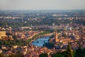 Panorama of Verona from the hill side