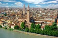 Panorama of Verona, Itali Royalty Free Stock Photo