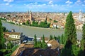 Panorama of Verona, Itali Royalty Free Stock Photo