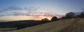 El Dorado Hills Golden Sunset Panorama Royalty Free Stock Photo