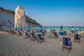 Panorama of Vieste beach, Gargano park, Puglia, Italy Royalty Free Stock Photo