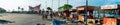 Panorama view of abandoned Koh loy island market effected by renovation of the bridge
