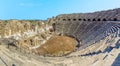 A panorama view across the ampitheatre in Side, Turkey Royalty Free Stock Photo