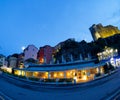 A panorama view across the central square in Lerici, Italy Royalty Free Stock Photo