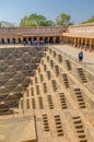 A panorama view across the giant Ancient Chand Baori Stepwell of Abhaneri