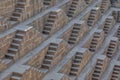 A panorama view across the giant Ancient Chand Baori Stepwell of Abhaneri Royalty Free Stock Photo