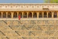 A panorama view across the giant Ancient Chand Baori Stepwell of Abhaneri