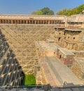 A panorama view across the giant Ancient Chand Baori Stepwell of Abhaneri