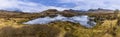 A panorama view across Loch Ba near Glencoe, Scotland Royalty Free Stock Photo