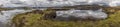 A panorama view across Loch Ba and Rannoch Moor near Glencoe, Scotland Royalty Free Stock Photo