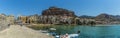 A panorama view across the old harbour of Cefalu, Sicily Royalty Free Stock Photo