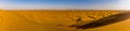A panorama view across the red desert at Hatta near Dubai, UAE