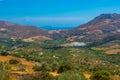 Panorama view of agricultural landscape near Asomatos and Lefkog