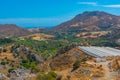 Panorama view of agricultural landscape near Asomatos and Lefkog