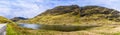 A panorama view along Loch Restil in the Arrochar Alps, Scotland