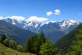 Panorama view alpine mountains Adamello Alps