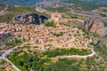 Panorama view of Alquezar village in Spain Royalty Free Stock Photo