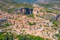 Panorama view of Alquezar village in Spain Royalty Free Stock Photo